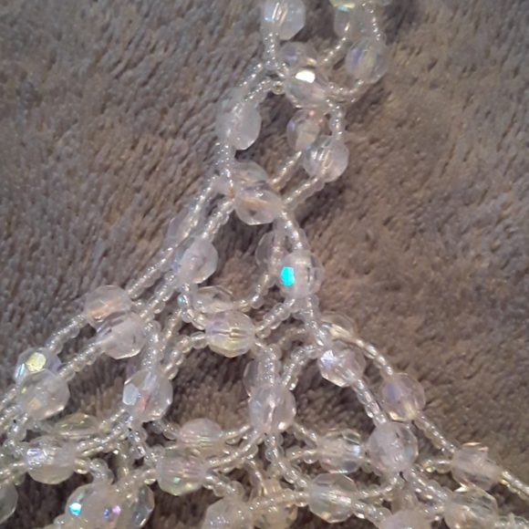 Beaded hand bag. Look old but not sure. Off white - Picture 2 of 7
